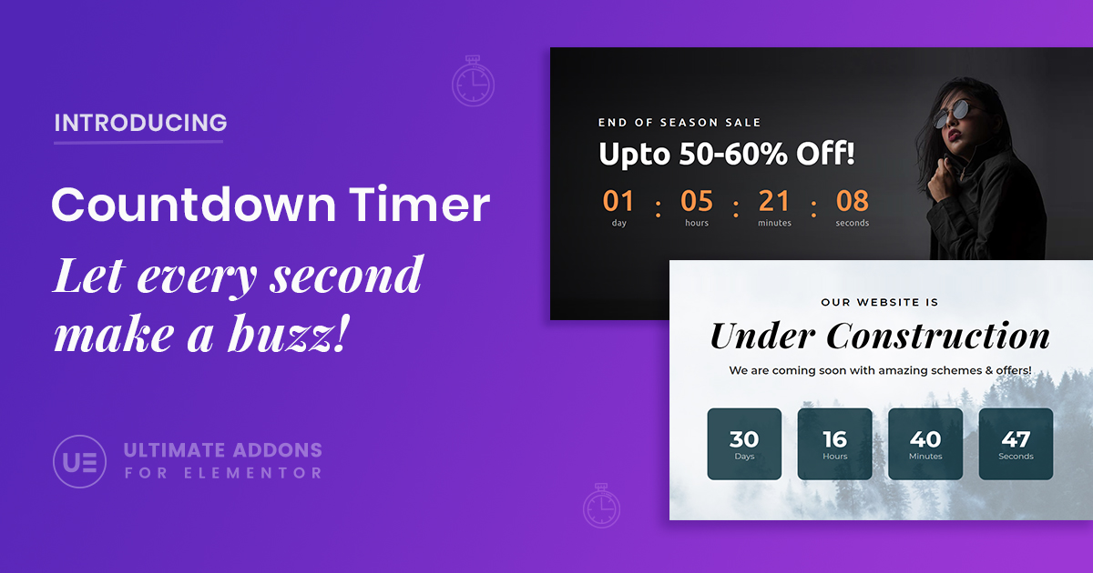 count down timer ultimate elementor