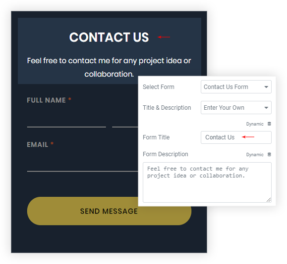 Custom Title for contact form