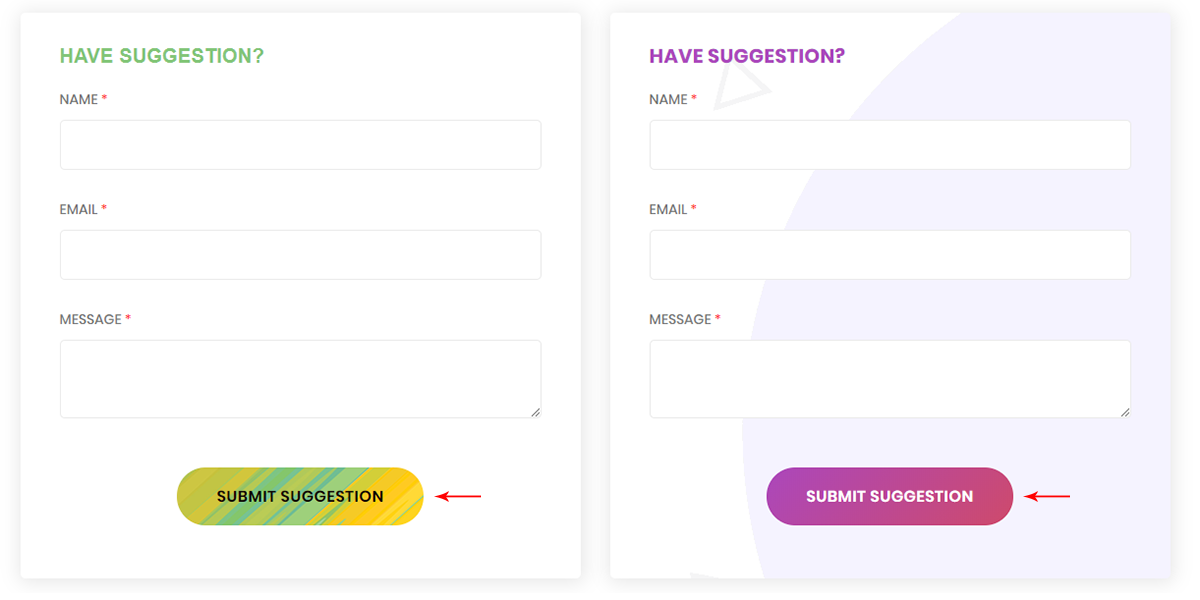 Gradient button for contact form