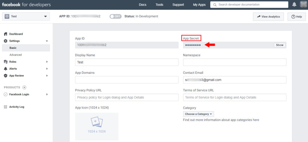 How to Create a Facebook App ID for Login Form Widget?