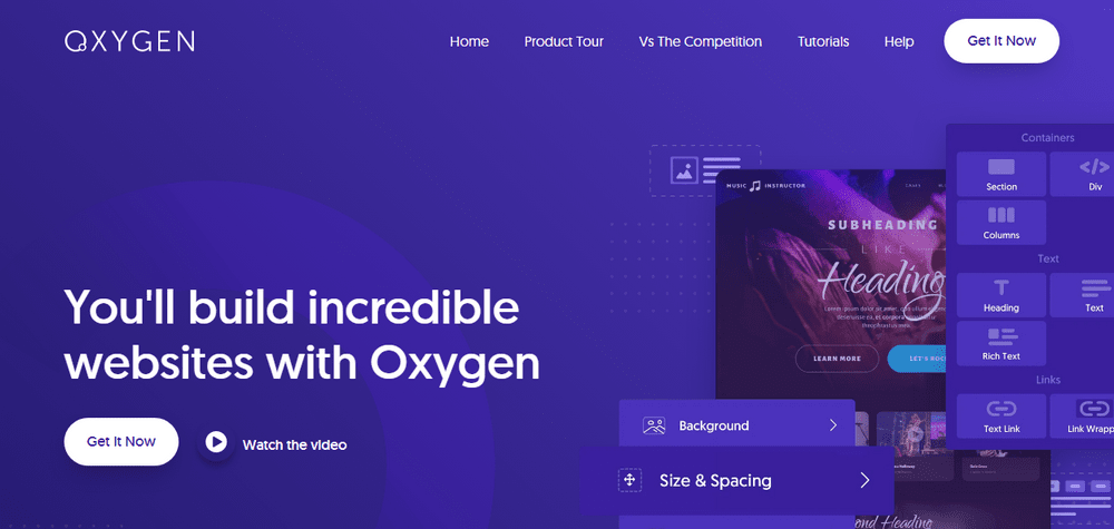Oxygen builder website