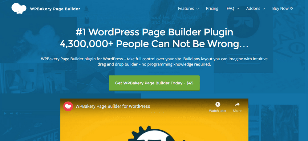 WPBakery homepage