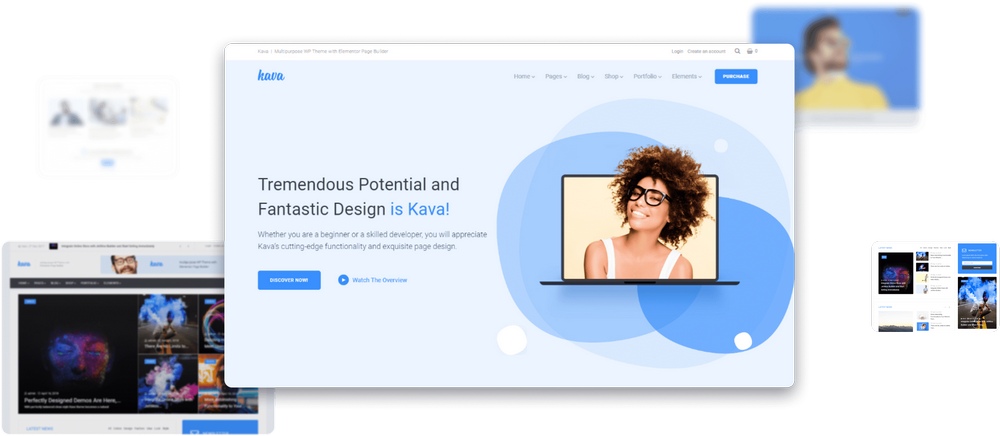 kava WordPress theme for Elementor