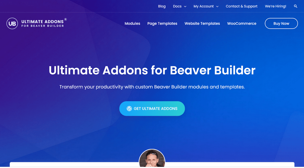 Ultimate Addons for Beaver Builder homepage