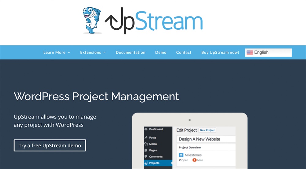 UpStream homepage