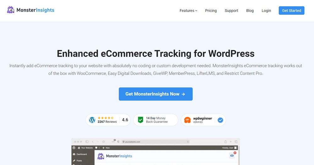 monsterinsights woocommerce extension