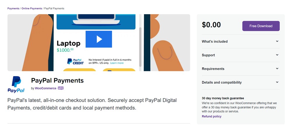 paypal payment gateway woocommerce extension