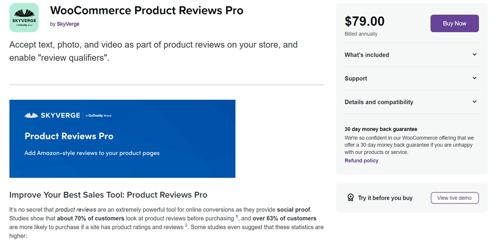 woocommerce product reviews pro extension