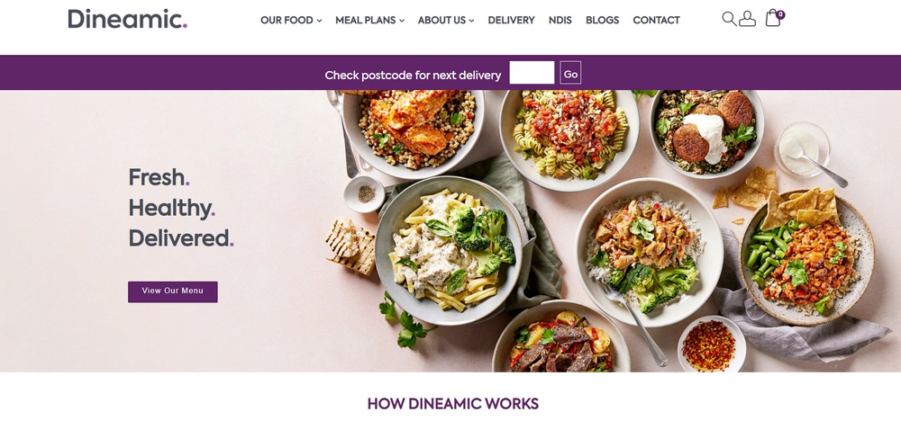 Dineamic website example