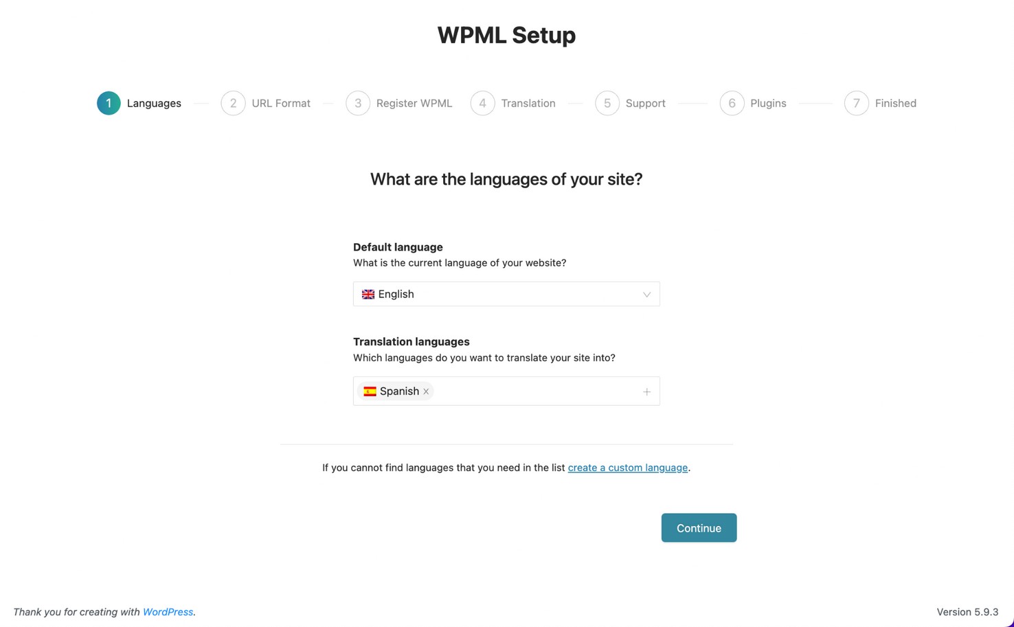 WPML setup