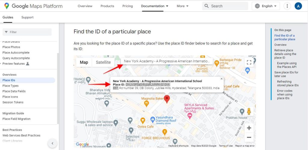 How to find place id