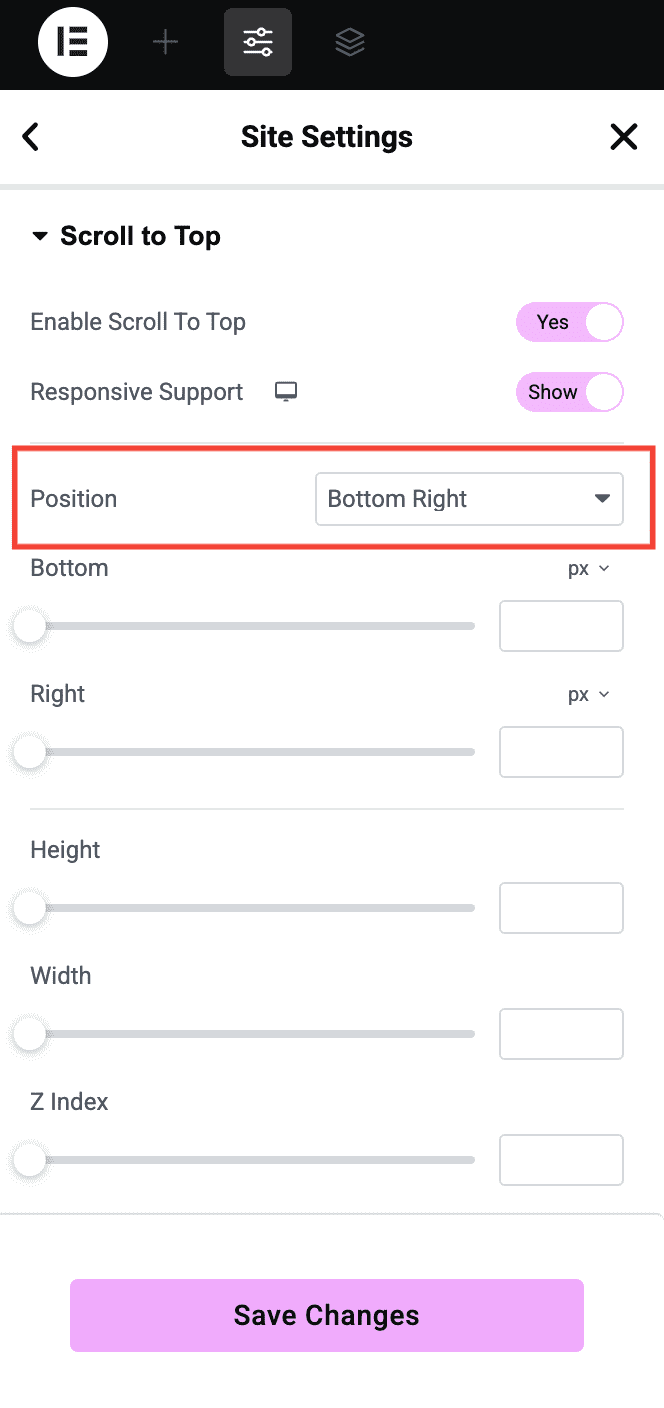 Scroll to Top (Extension)